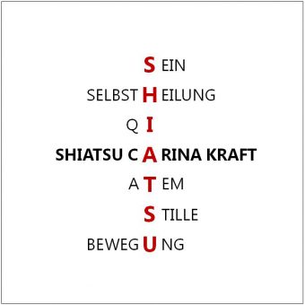 Shiatsu Scrabble - was Carina Kraft mit Shiatsu in Verbindung bringt.
