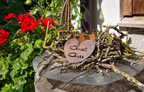 Blechschild Grüss Gott