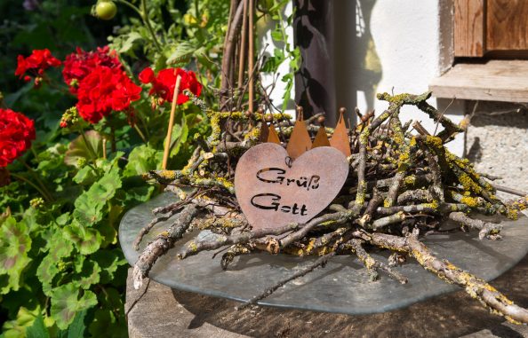 Blechschild Grüss Gott